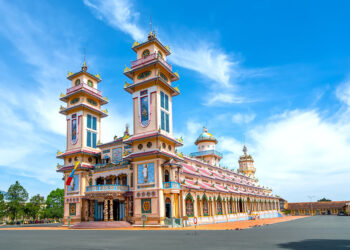 Exterior view of Cao Dai Cathedral