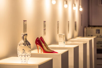 View of objects within the Museum of Broken Relationships