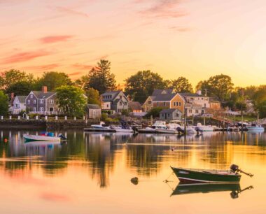 Sunrise in Portsmouth, New Hampshire, USA.