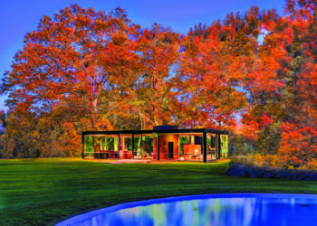 New Canaan's Glass House was designed by architect Philip Johnson.