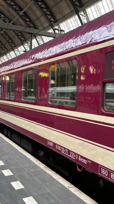 European Sleeper train on the platform