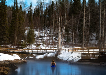 Liard River Hot Springs Provincial Park in British Columbia, Canada
