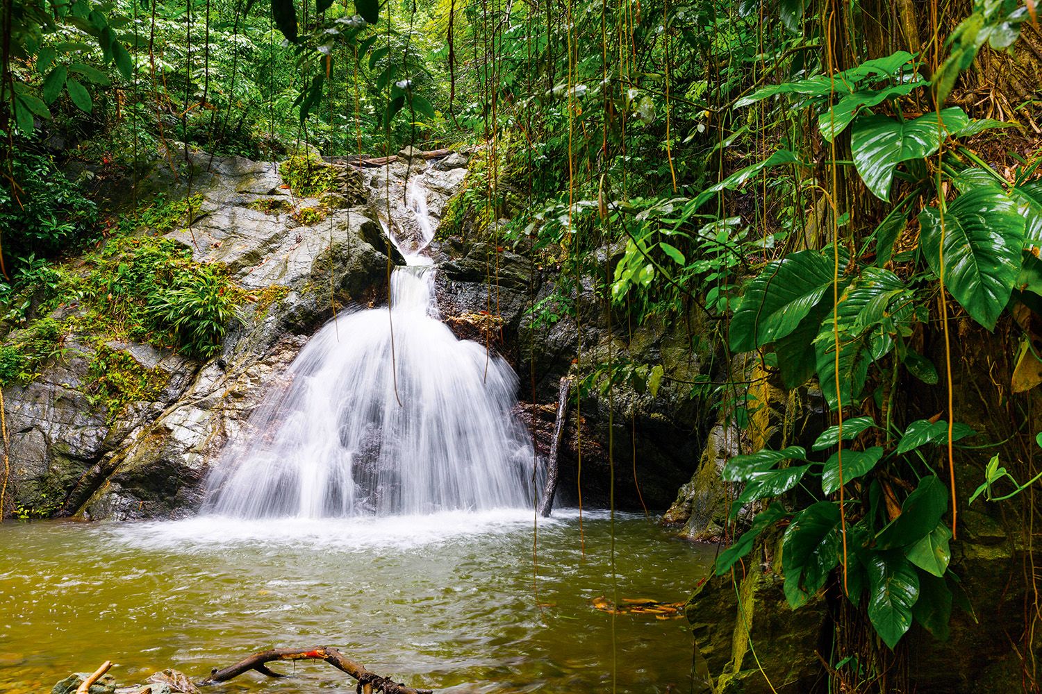 Small waterfall in the rocks