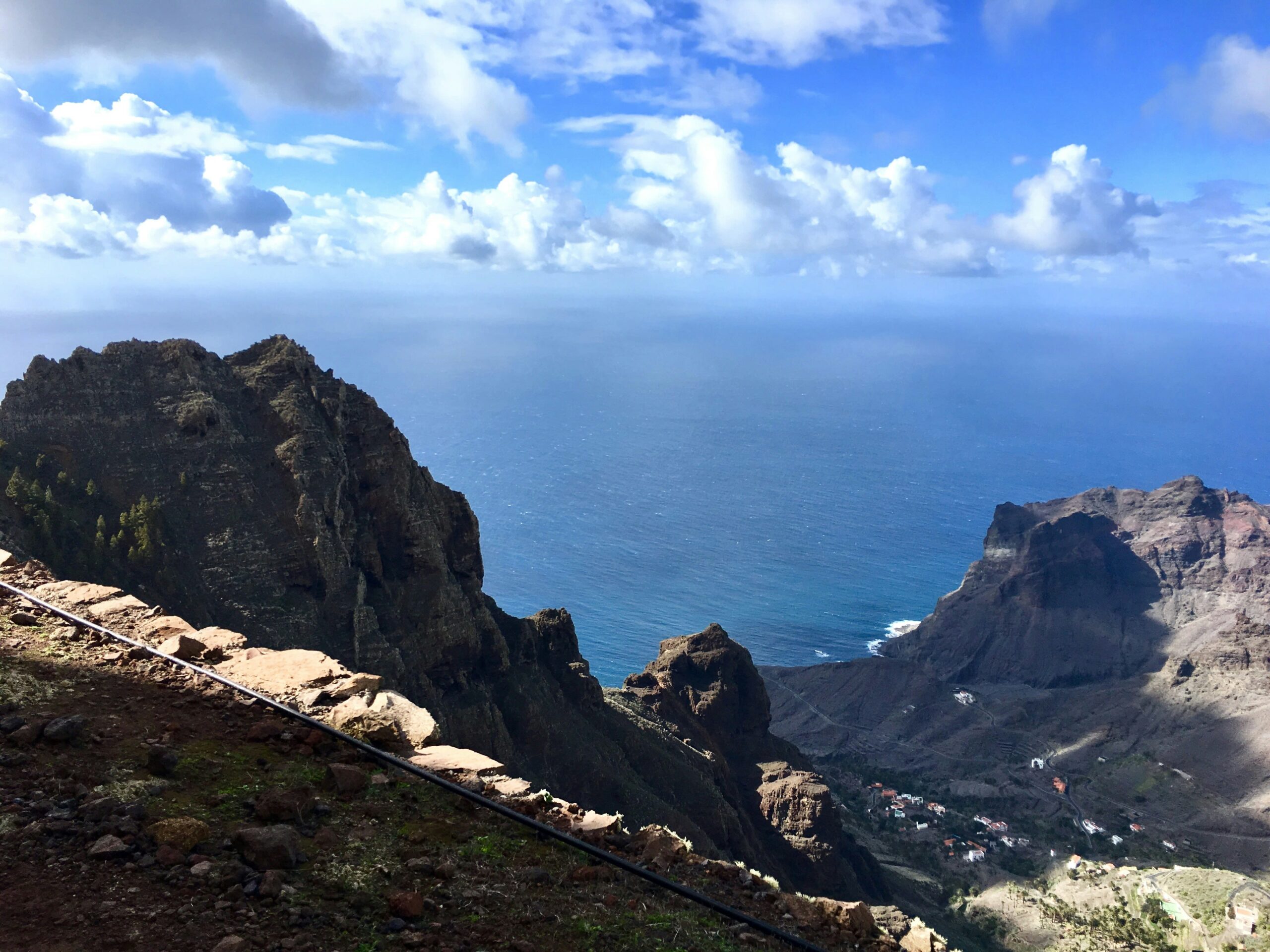 Mountains surrounding the coastline of the sea