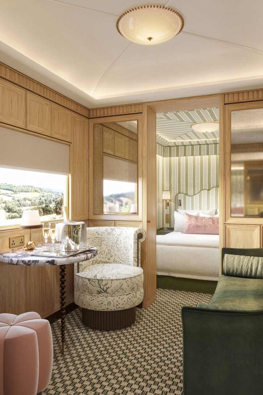 Grand suite bedroom on the Britannic Explorer