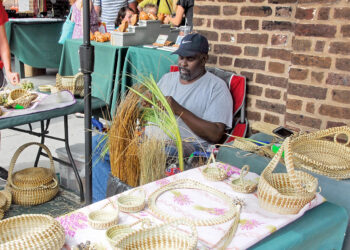 Sweetgrass baskets are a traditional Gullah Geechee craft, Charleston, South Carolina