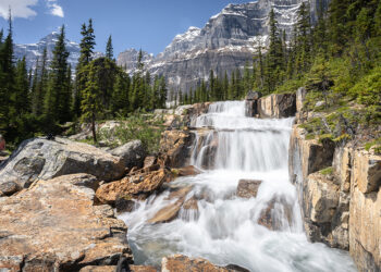 Giant Steps Waterfall in Banff National Park