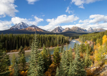 The Bow River in Banff National Park in Alberta