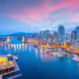 The sun setting over Downtown Vancouver (Shutterstock)