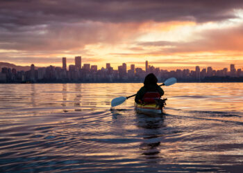 Kayak in Downtown Vancouver, Canada