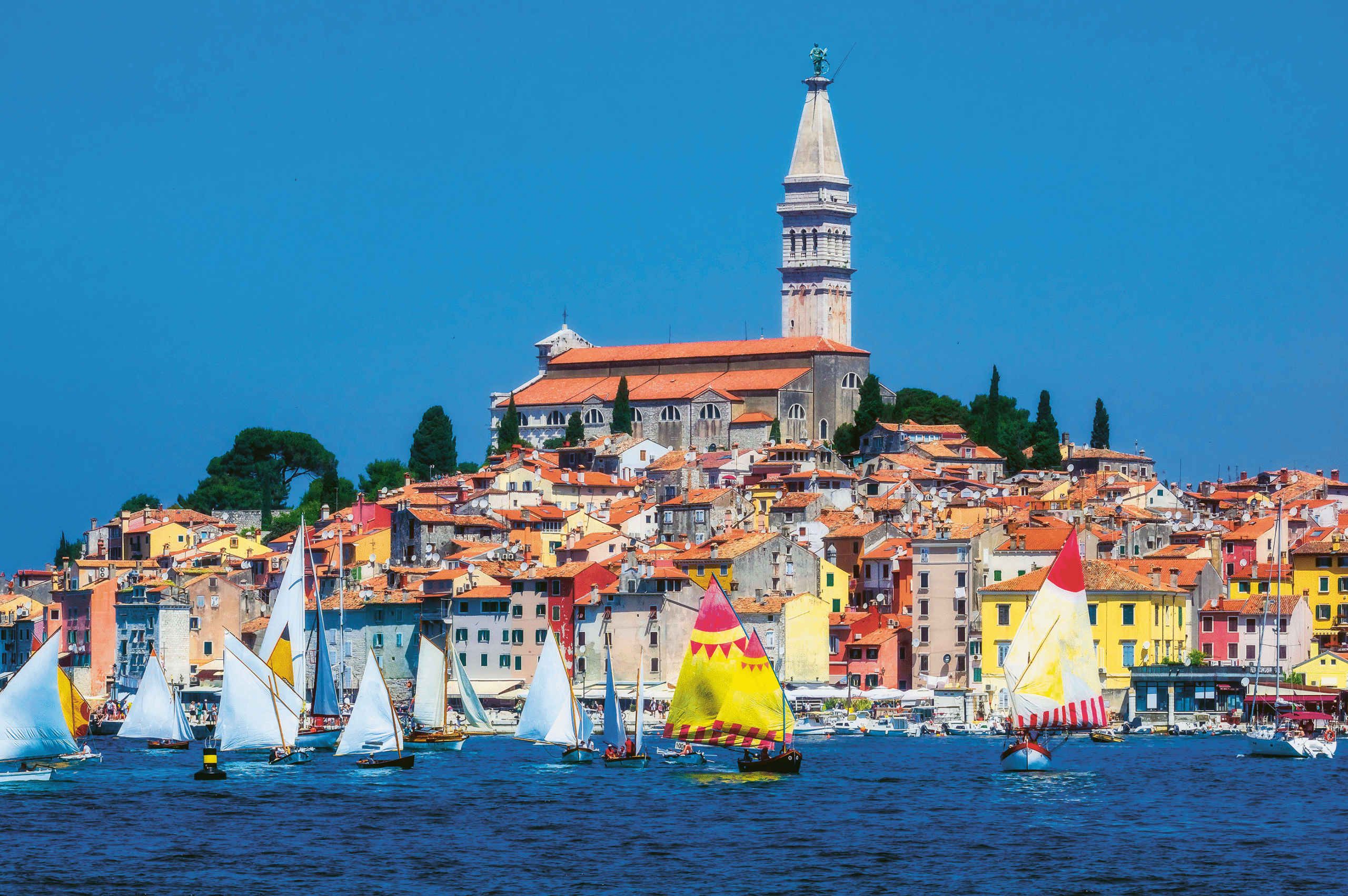 The Holy Trinity monument in Rovinj, was built to defend against plague and has saints around its base (Croatian National Tourist Board)