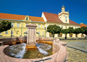 Tvrđa is the oldest part of Osijek, with old paved streets, fountains and monuments