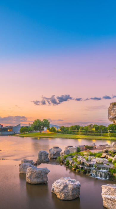 The Keeper of the Plains sculpture watches over the Arkansas and Little Arkansas rivers in Wichita (Shutterstock)