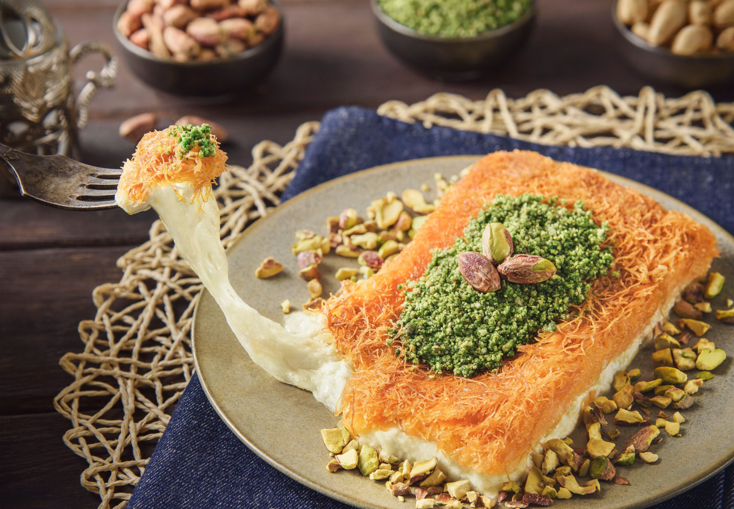 Dessert with cheese inside