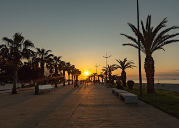 Batumi Boulevard at sunset