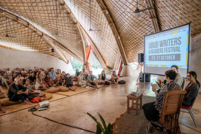 People gathered for a talk during a previous edition of Ubud Writers & Readers Festival