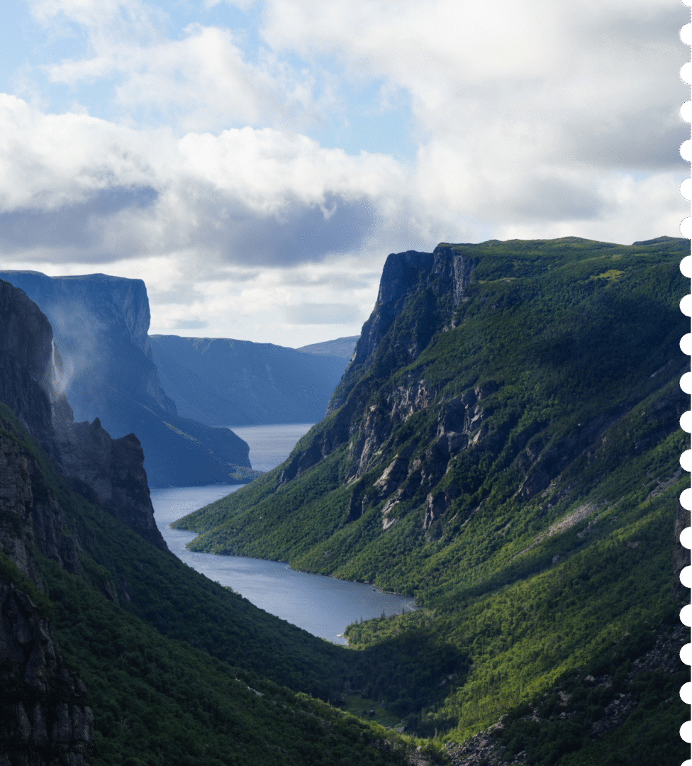 View of fjords in Gros Morne national park