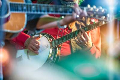 A banjo player in Nashville, Tennessee